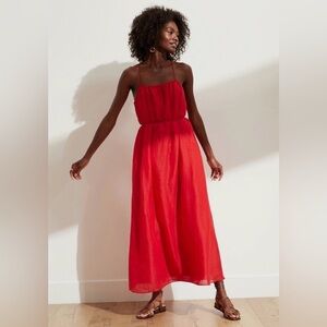Banana Republic Red Rami Maxi dress
